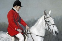 The End of an Era – pastel portrait of huntsman and horse