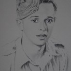 A portrait of Ken Cawthorne as a young man