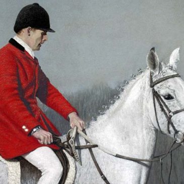 The End of an Era – pastel portrait of huntsman and horse