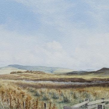 Burnt Heather – Northumbrian landscape painting