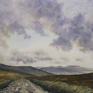 Cross Fell, Clearing Evening Skies – Pennine landscape painting