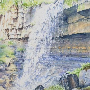 Ashgill Force – Pennine landscape painting