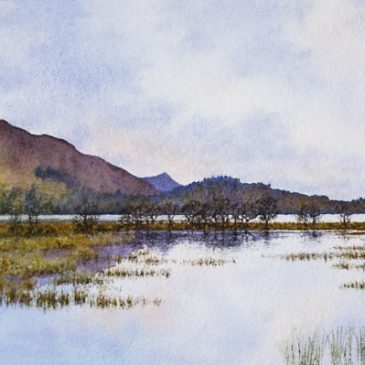 Winter Flooding, Derwentwater – Cumbrian landscape painting