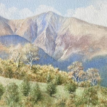 Skiddaw Spring watercolour painting