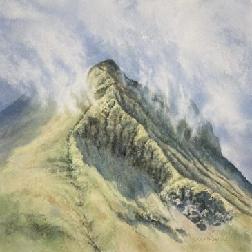 Marsco from Sligachan, Isle of Skye Scottish mountain landscape painting