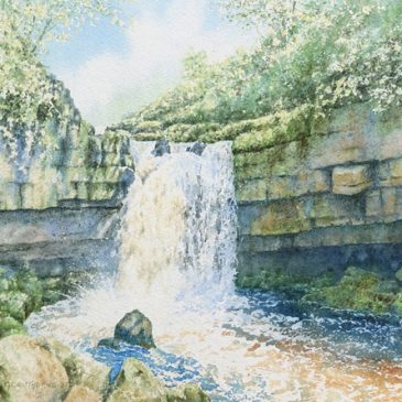 Nent Force, North Pennines watercolour landscape painting