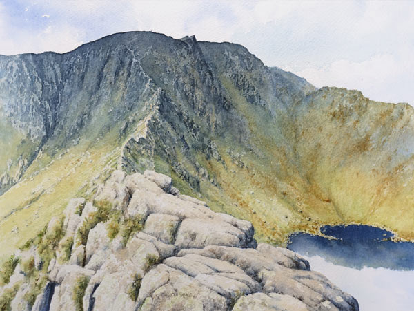 Striding Edge, Helvellyn watercolour painting