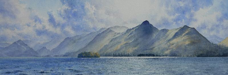 Cat Bells From Friars Crag watercolour painting